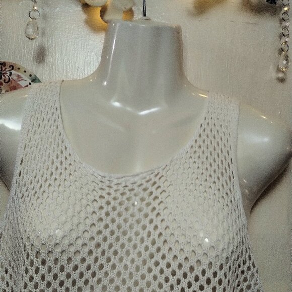 White (S) Loose Mesh Lounge Outfit - Picture 4 of 11